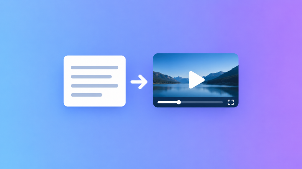Text to video AI