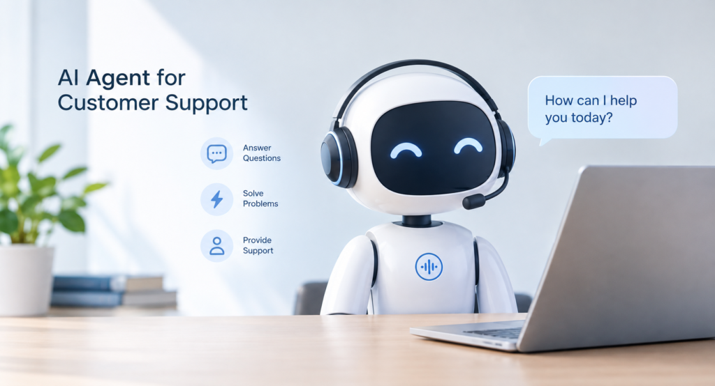 AI agent for customer support interface